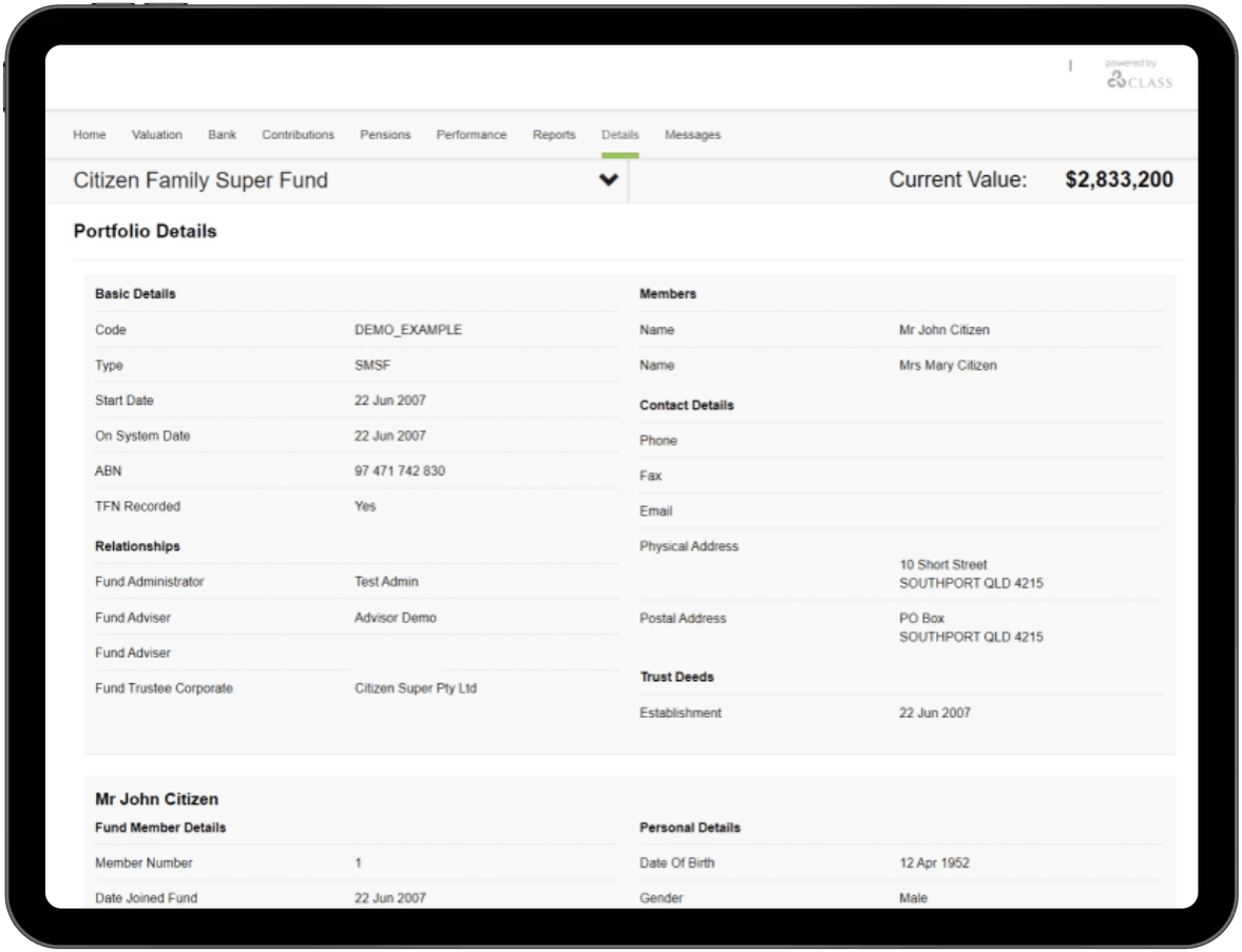 SMSF accounts details online